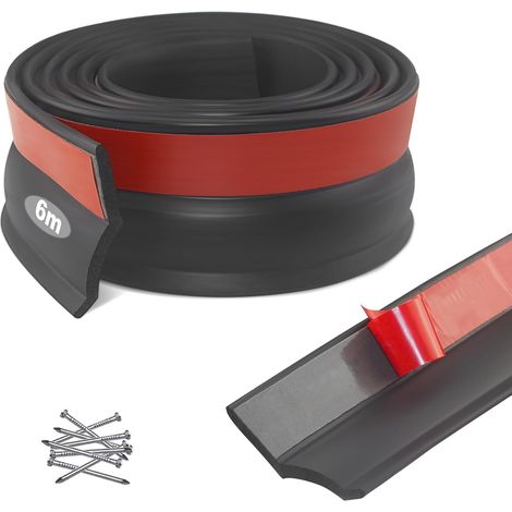 Joint d'Étanchéité Universel en Caoutchouc, 6 m Bande d'Étanchéité pour Porte de Garage, Résistant aux Intempéries, pour Porte de Garage (1/5)
