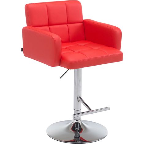 Barhocker Los Angeles rot chrom