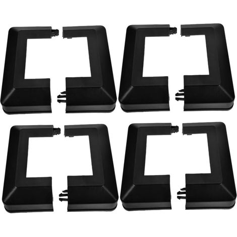 Hemobllo Lot de 4 capuchons carrés en plastique pour poteaux (1/5)