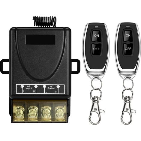 Interruptor remoto inalámbrico, relé de control remoto de 12V/24V/48V/72V CC, 30A, alcance de 100m. (1/5)