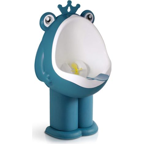 Urinal Enfants - Urinal Mural Pour Garçons 1 À 6 Ans - Réglable En Hauteur - Design Grenouille - Bleu Profond - 1 Pièce (1/5)