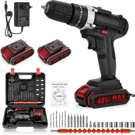 Kit de visseuse et perceuse à main, batterie lithium-ion 21 V, pour le bricolage, la réparation et la réparation (1/5)