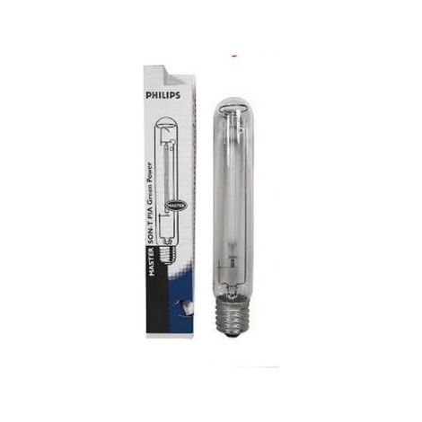 Bombilla HPS Philips SON-T de 600 W, color verde.