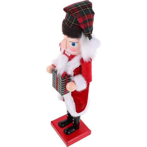 Casse-Noisette Bois Décor de Noël Soldat et Pâtissier pour Table Étagère et Bureau Ornement Festif pour Maison et Bureau (1/5)