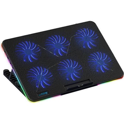 Coolcold Cross-border Neuheit Notebook-Kühlerbasis RGB Laptop-Kühler Sechs-Lüfter Computer-Kühlhalterung Mehrfarbig (1/5)