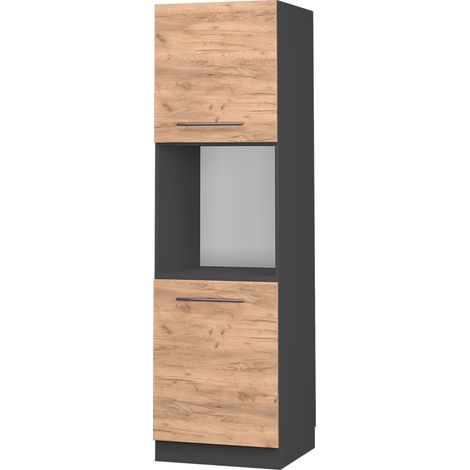 Meuble pour four Fame-Line, Chêne de force doré, 60 cm ouvert, Vicco