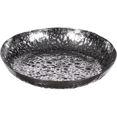 Vassoio da portata decorazione tondo in metallo 20 cm