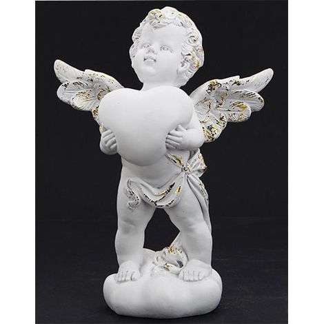 Statue Ange Debout en Résine H. 18cm - SILUMEN