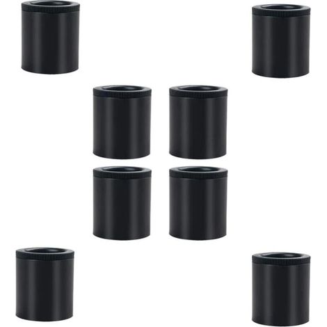 Lot de 8 patins de protection pour meubles, portes de placard, pieds de canapé, étagères, antidérapants, noirs, 5,5 cm. (1/5)