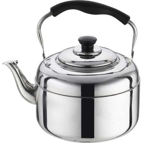 2L Bouilloire de cuisinière, Inox Théières pour Cuisinière, Bouilloire gaz, Poignée Résistante à la Chaleur, Théière Inox