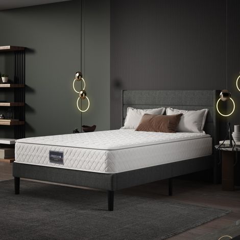 Taschenfederkernmatratze 160x200cm, Höhe 25 cm, Taschenfederkernmatratze 7 Zonen, Festigkeit H3, Komfortabel und Atmungsaktiv, antibakteriell und Milbenresistent - Weiß