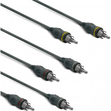 Câble AV 3 RCA mâle/mâle 3 m (1/2)
