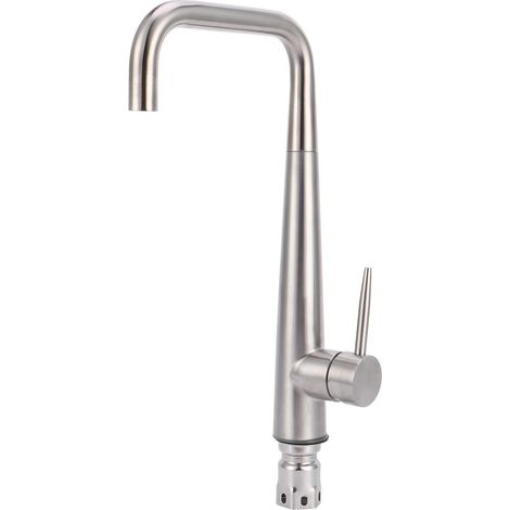 Robinet de lavabo pivotant à 360° G1/2, en acier inoxydable 304, mitigeur à poignée unique.