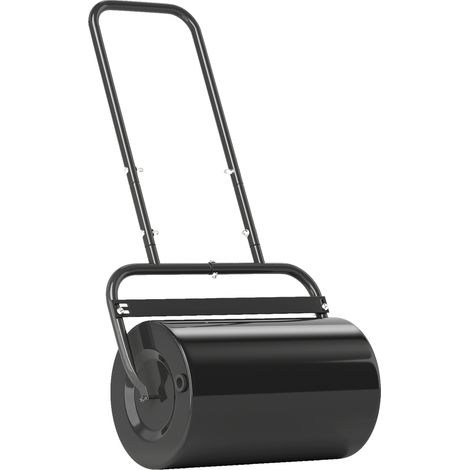 Rouleau à gazon - Outsunny - remplissage sable eau - poignée ergonomique - 58 x 32,5 x 113 cm - noir