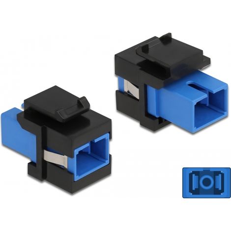 Delock MÃ³dulo Keystone SC SÃ­mplex hembra a SC SÃ­mplex hembra azul / negro