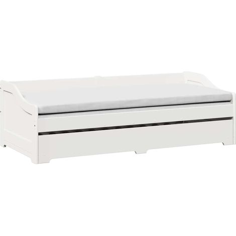 vidaXL Lettino con Rotelle senza Materasso IRUN Bianco 90x200 cm (1/5)