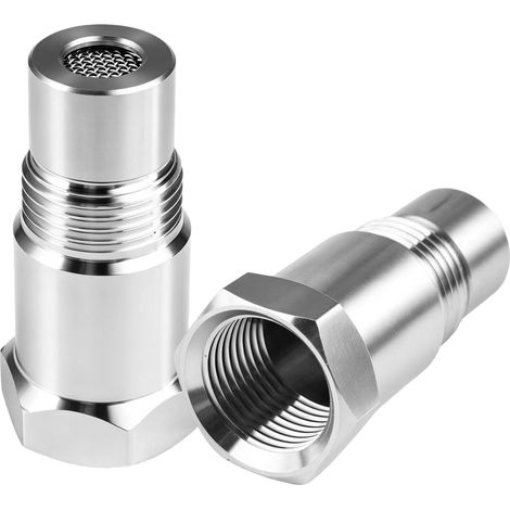 2 Pièces M18 X 1.5 mm D'oxygène Sensor Acier Inoxydable  Rallonge de Capteur D'oxygène,Universel Oxygen Sensor Filter Adapter pour Accessoires pour Systèmes D'échappement de Voitures (1/5)