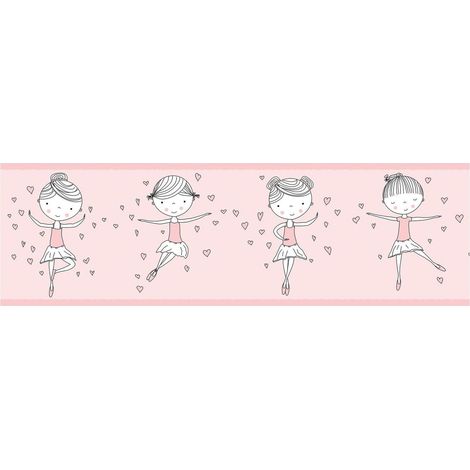 Graphic wallpaper wall Profhome 403722 self-adhesive border slightly textured with graphical pattern matt pink 0.75 m2 (8.07 ft2) (1/5)