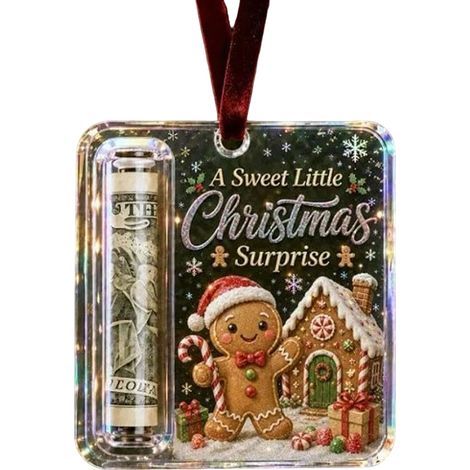 Irovami Porte-monnaie de Noël bonhomme de neige - Ornement suspendu Cookie Man (1/5)