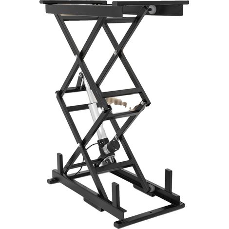 Table élévatrice électrique à ciseaux, hauteur réglable de 10,43 à 50 po, capacité de charge de 140 lb, pompe hydraulique, tension DC 24V, puissance maximale 96W (1/5)
