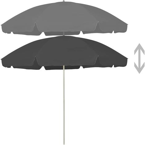 Maison Exclusive - Parasol de plage anthracite 300 cm (1/5)