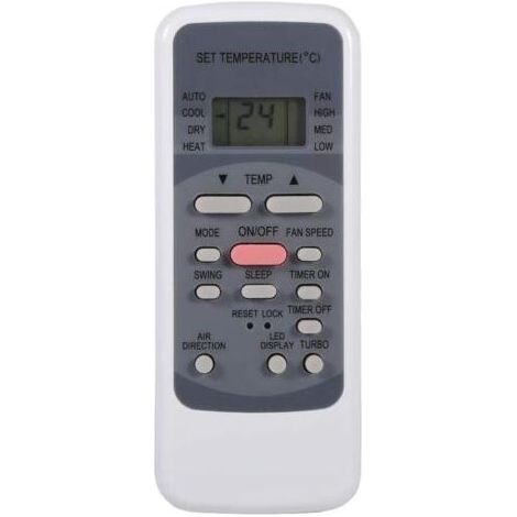 Fernbedienung für Klimaanlagen, universelle Ersatzfernbedienung für Midea R51 R51 / E R51 / CE R51M / CE R51D / E R51M / BGE R51M / BGE / Toshiba Electrolux Conia Westinghou (1/5)