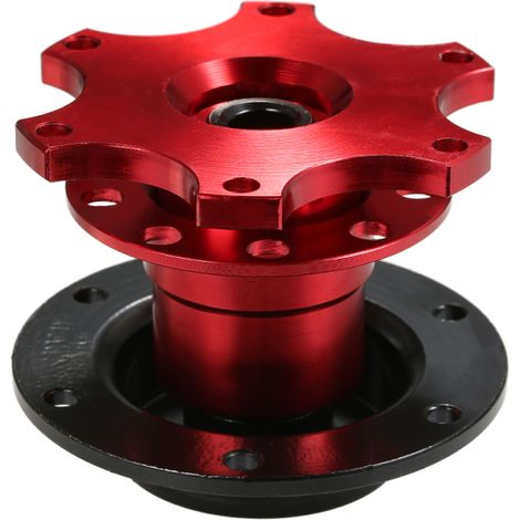 Kit de fixation rapide pour volant de voiture, adaptateur universel rouge pour moyeu de course, kit de fixation rapide (1/5)