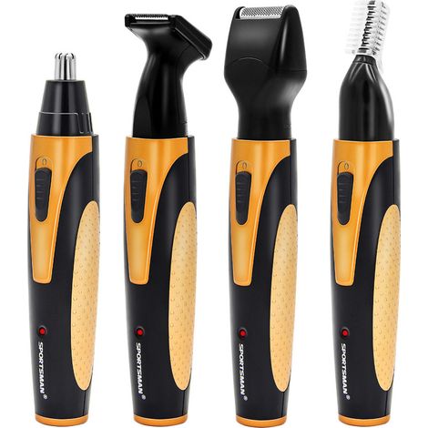 Tondeuse à poils de nez 4 en 1, tondeuse à barbe électronique - Or, lames rotatives