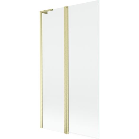 Mexen Mist L parete vasca a 2 ante 100 x 150 cm, trasparente, oro spazzolato - 8A9L-100-011-55-00 (1/5)