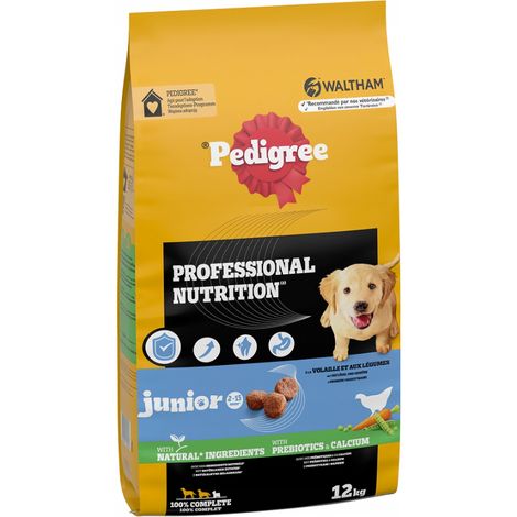 Croquettes pour chien PEDIGREE Professional Nutrition Junior saveur volaille - 12 kg
