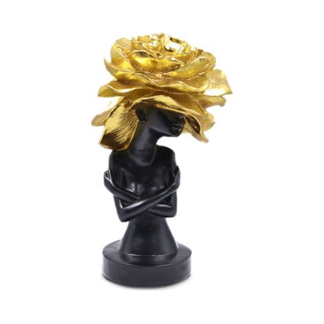 Testa Decorativa Casa Oggettistica in Resina Oro 28 cm (1/2)