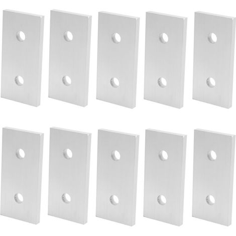 Ulisem10 pezzi piastre di montaggio piatte perforate, fissaggio di piastre piatte dritte, connettori angolari di fissaggio piatti (4040-2 fori 18x40mm) (1/4)