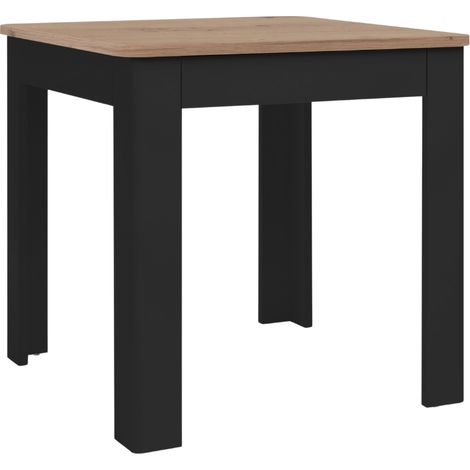Mesa OSLO - Rectangular - 4 personas - 80 x 77 x 80 cm - Negro / Roble artesano (1/5)