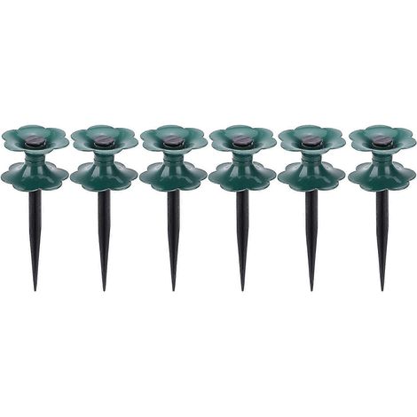 Lot de 6 piquets pivotants vert foncé pour guider un tuyau d'arrosage autour des parterres (1/5)