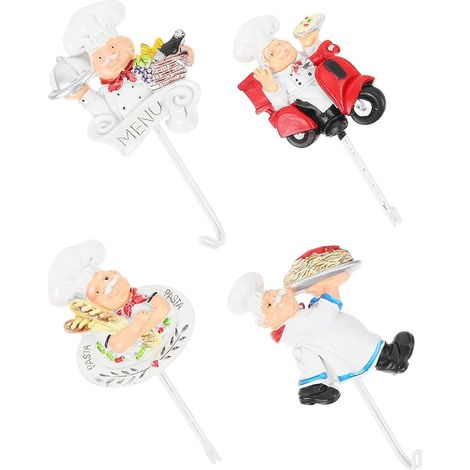 adhésifs blancs KICHOUSE lot de 4 en résine Crochets de (1/5)