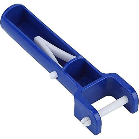 Tete De Brosse De Piscine - Fixation En V - Compatible Avec Perches Telescopiques Standard - Plastique Bleu - 1 Piece
