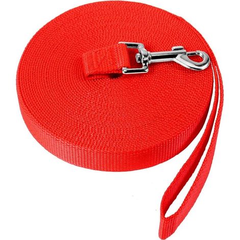 Laisse pour chien NavoX 20 m/30 m, laisse longue d'éducation canine avec poignée pour chiens de petite et grande taille, noire (1/5)