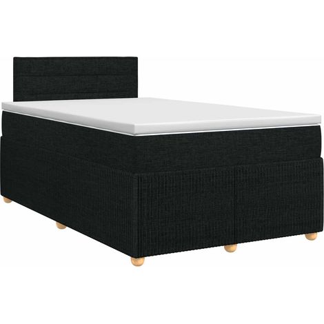 Maison Exclusive - Letto box spring con materasso Nero 120 x 190 cm Tessuto (1/5)