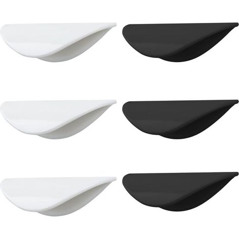 Poignées de tiroir (6 pièces), boutons de porte de cuisine, poignées coquillage, boutons en forme de coquillage, auto-adhésives, poignées de porte coulissante, boutons de meuble, poignées de ti