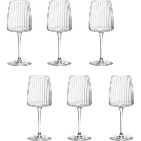 Set 6 Calici in Vetro Exclusiva Chardonnay White Wine 37,4 cl Bormioli Rocco (1/2)