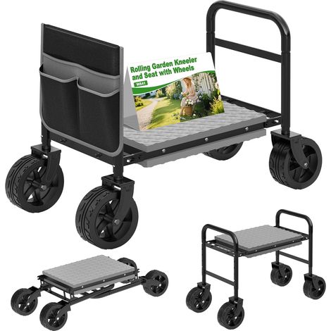 Tabouret Agenouilloir de Jardin Pliable Portable avec 360° Roues (1/5)
