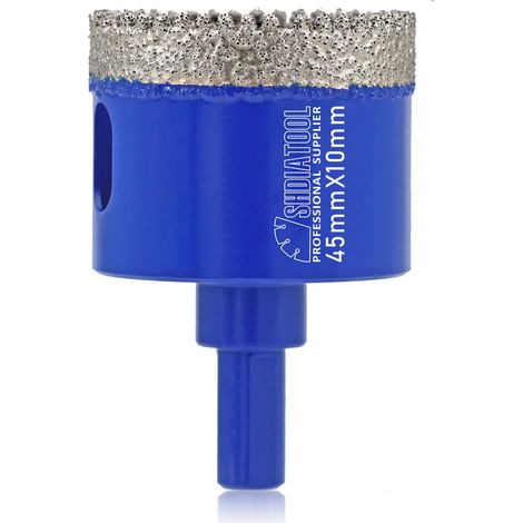 Forets Diamantés pour carrelages 45mm, Foret à queue triangulaire pour les carreaux de porcelaine, le marbre, la céramique et le granit sur les machines de forage (1/5)