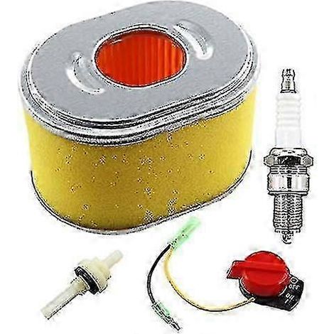 Filtre à air avec bougie d'allumage, filtre à carburant, interrupteur d'arrêt pour plaque vibrante Lumag RP-1100 Pro RP1100 avec moteur Loncin. Remplace 17210-ZH8-820. (1/5)