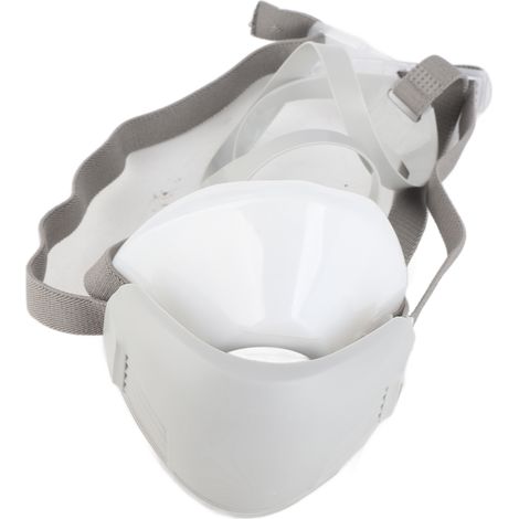 Ortviai Masque Respiratoire Anti-Poussière pour Soudure et Peinture – En Plastique Souple et Caoutchouc, Gris