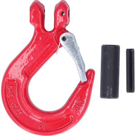 Ortviai Crochet de Sécurité en Acier Allié pour Treuil – 1,12 T, Verrouillage Coulissant, Utilisation Marine et Routière