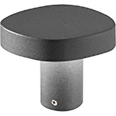Zafferano Ciottolo - Paletto Led da esterno IP54 7W 3000K design moderno in alluminio per giardini e vialetti - 10 cm Grigio Scuro (1/3)