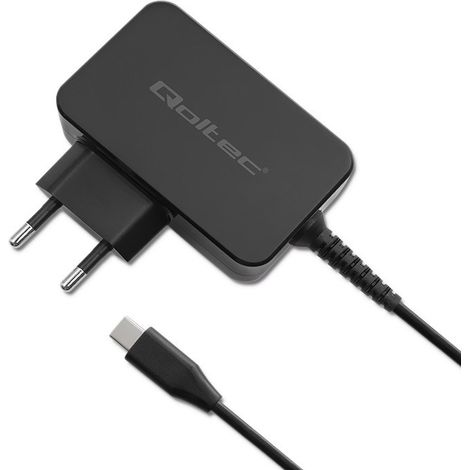 Caricabatterie QOLTEC GAN POWER PRO 1 USB-C 65 W 5-20 V 3-3,25 A NERO (1/5)