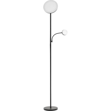 Lampadaire Moderne LED Socle en Métal avec Variateur d'Intensité à Distance Éclairage de Bureau Noir Eskalde (1/5)