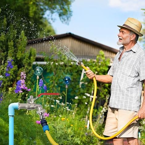 Robinet Exterieur Jardin 1/2 - Premium Robinet Jardin - Robinet Antigel -10 - Résistance À Haute Température 120 - Vert (1/5)