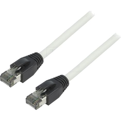 Cable reseau RJ45 male S-FTP Cat 8.1 gris- 2m